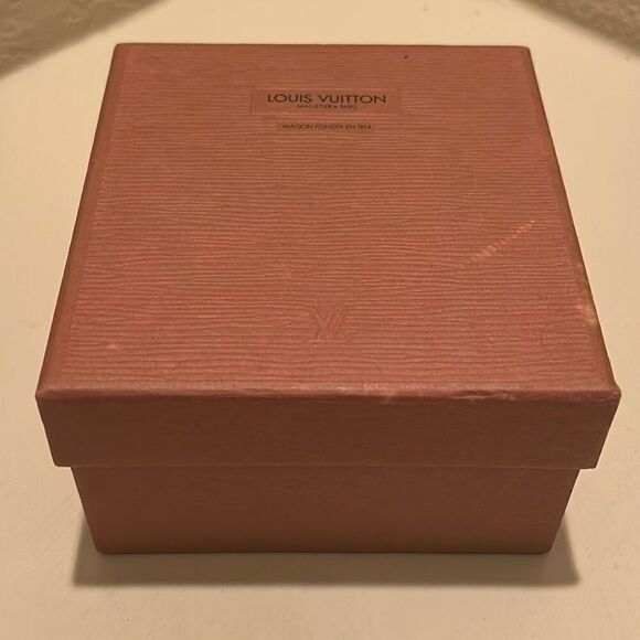 Louis Vuitton LV Square Gift Box Brown Textured Lift Lid Luxury Storage Display - Picture 1 of 13
